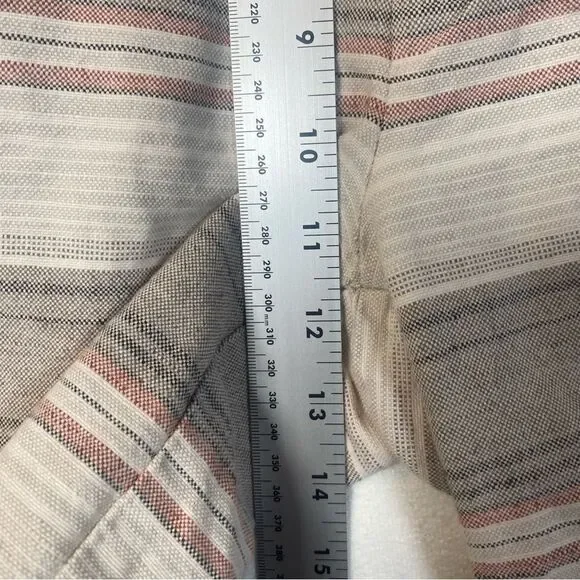 St John's Bay Linen Blend Striped Shorts Size 38 - Picture 10 of 11